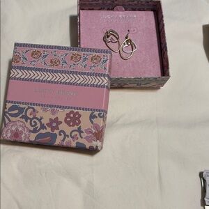 Lucky Brand Two-Tone Heart & Oval Drop Earrings - Gold and Silver